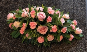 Pink Rose and Carnation Casket Spray