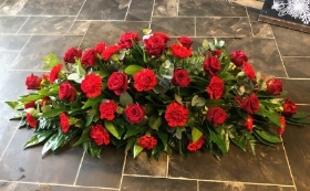 Rose and Carnation Casket Spray